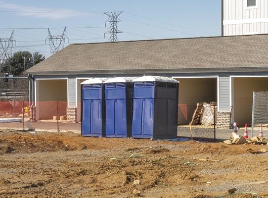 the number of construction porta potties required depends on the number of workers and the period of the project